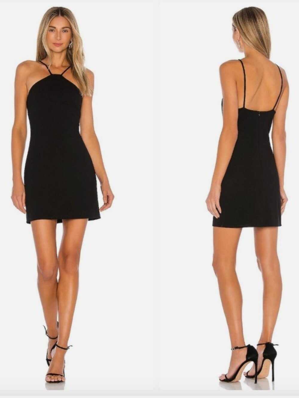 NWT Lovers and Friends Borderline Mini Dress in Black Small